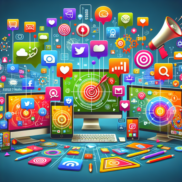 Illustration of social media marketing for pharma brands.