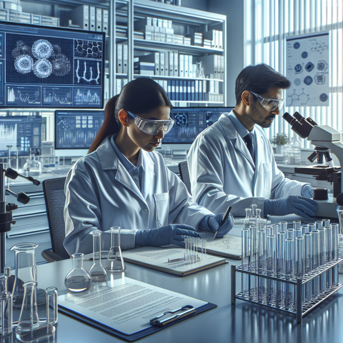 Pharma research and marketing trends illustrated through data and innovation tools.