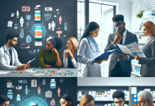 Marketing Pharma: Proven Strategies to Stay Ahead in a Competitive Industry Pharma marketing executives discussing strategy on a digital board.
