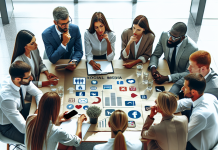 Social Media Strategies for Pharma Marketing: Engaging HCPs & Patients A professional reviewing social media strategies for pharma marketing.