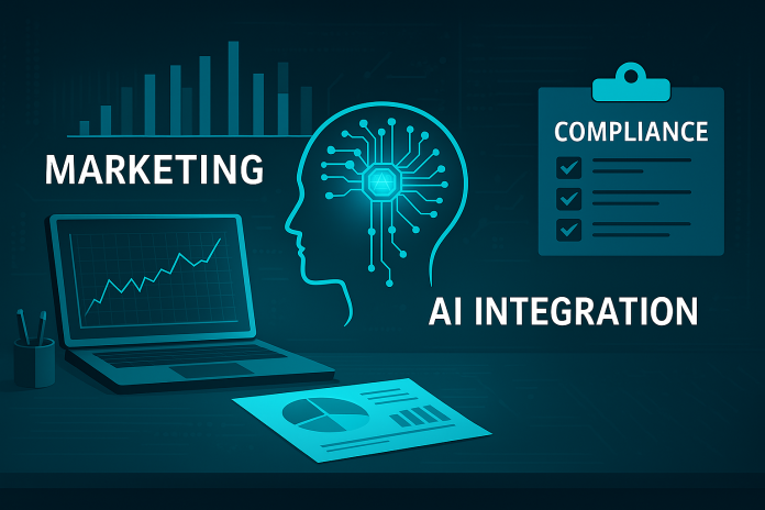 AI integration in pharmaceutical marketing with compliance themes