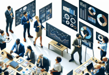 Understanding Landing Page Optimization in Pharma Marketing Pharma marketers reviewing conversion rates on a digital dashboard.