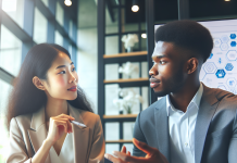 Pharma Marketing Resources A group of marketing executives reviewing pharma advertising strategies and compliance requirements.
