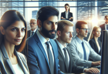 PPC Advertising Strategies for Pharma: Maximizing ROI A pharma marketing executive reviewing PPC campaign analytics on a laptop.