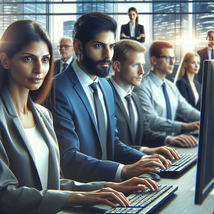 A pharma marketing executive reviewing PPC campaign analytics on a laptop.