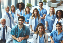 How to Reach HCP’s In Pharma Marketing Healthcare professionals discussing patient care in a clinical setting.