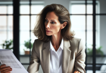 Cross-Platform PPC Reporting: Unifying Data from Search and Social in Pharma Campaigns Pharma executive analyzing PPC campaign data across search and social platforms.