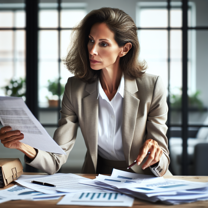 Pharma executive analyzing PPC campaign data across search and social platforms.