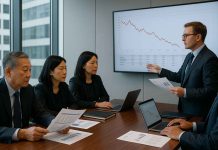 Asian Pharma Stocks Dropping As US Cuts Drug Prices Pharma team analyzing Asian stock market trends in global healthcare