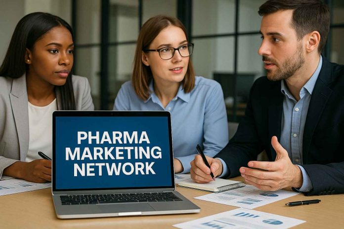 Pharma marketers reviewing strategies for the Pharma Marketing Network.