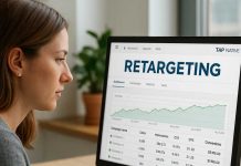 Maximize Your ROI with TAP Native’s Advanced Retargeting Solution Healthcare marketer reviewing TAP Native retargeting campaign analytics on a computer screen.