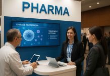The Importance of High Impact Sponsorships in Pharma Marketing Pharma brand engaging with HCPs at a sponsored medical conference