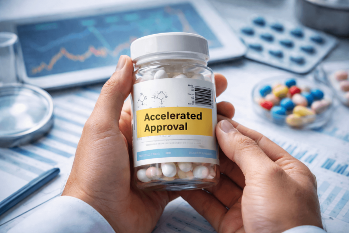 Hands holding a prescription bottle labeled 