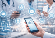 The Experience Gap: Why Pharma Marketing Breaks Between Touchpoints Healthcare professionals using digital devices connected across multiple pharma marketing touchpoints
