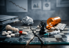 The Strategy Illusion: Why Most Pharma Marketing Plans Never Survive Execution Broken chessboard with pills and syringe symbolizing pharma marketing strategy failure and execution challenges