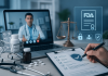 When Telehealth Marketing Gets Regulated: What Pharma Marketers Must Change Now Doctor consulting a patient via telehealth with compliance checklist and FDA regulation icons in a modern healthcare setting