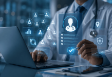 Why Authenticated HCP Audiences Are Becoming Pharma Marketing’s Most Valuable Asset Doctor using authenticated healthcare audience targeting technology on a digital healthcare marketing platform
