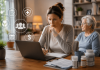 The “Shadow Patient”: Why Caregivers Are Becoming Pharma’s Most Important Audience Caregiver researching treatment options online while managing medications and care responsibilities for an elderly patient at home