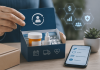 Subscription Models Are Changing Patient Behavior: What Pharma Marketers Need to Rethink Patient using a subscription-based healthcare app with medication box and digital interface representing pharma pricing strategy