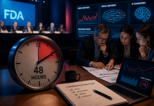 The 48-Hour Window: What Happens After an FDA Advisory Vote Can Make or Break a Brand Pharmaceutical communications team monitoring market sentiment and FDA advisory vote outcomes during a critical 48-hour response window.