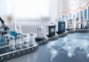 The Evidence Supply Chain: How Clinical Data Becomes Commercial Influence Pharmaceutical evidence supply chain showing clinical data moving from research and publications to medical guidelines, healthcare professionals, and commercial market influence.