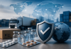 Drug Shortages Changed the Rules: When Reliability Becomes a Marketing Advantage Global pharmaceutical supply chain network showing medicine distribution, secure manufacturing operations, logistics infrastructure, and reliable drug delivery systems.