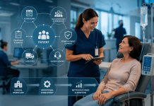 The Procedure Is the Product: Why Great Therapies Still Fail in the Real World Healthcare team coordinating an advanced therapy treatment workflow, illustrating how procedure-based pharma marketing improves provider adoption through scheduling, logistics, and operational support.