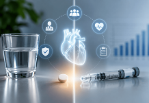 The Oral PCSK9 Playbook: How Convenience Can Rewrite an Entire Therapeutic Category Conceptual illustration of an oral PCSK9 cholesterol therapy tablet beside an injectable syringe, representing how convenient oral treatments are reshaping pharmaceutical category marketing and cardiovascular care.