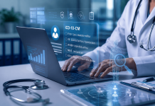 Decoding the Funnel: Why Better Diagnostic Coding May Be Pharma’s Next Commercial Advantage Healthcare provider reviewing electronic health records with diagnostic coding data and digital patient analytics on a computer dashboard.