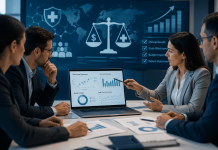 The New Pricing Gatekeeper: Why HTA Is Becoming Pharma’s Biggest Marketing Challenge Pharmaceutical market access professionals reviewing health technology assessment data, reimbursement models, and value-based pricing strategies during a strategic planning meeting.