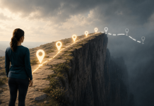 The Adherence Cliff: Why Pharma Loses Patients After Year One Healthcare professional reviewing a long-term patient engagement strategy with a patient journey timeline illustrating treatment adherence beyond the first year.