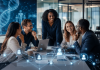The Talent War Has Reached Marketing: Why Employer Branding Is Becoming a Commercial Strategy Commercial marketing professionals collaborating in a modern pharmaceutical office while using AI, analytics, and digital technology to support employer branding and talent acquisition.