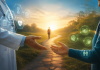 The Survivorship Funnel: Pharma’s Biggest Opportunity Begins After Treatment Ends Healthcare professional supporting a long-term survivor after advanced cell and gene therapy, illustrating post-treatment patient engagement, survivorship care, and real-world evidence collection.