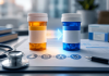 The Second Prescription: Where Pharma Brands Are Really Won—or Lost Healthcare professional reviewing treatment options as a patient transitions between prescription therapies, illustrating a therapy switching strategy in pharmaceutical marketing.