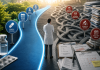 The Simplicity Advantage: Why the Best Drug Doesn’t Always Win Healthcare professional comparing a streamlined treatment pathway with a complex clinical workflow, illustrating how treatment simplicity influences pharmaceutical adoption and prescribing decisions.
