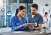 Stop Treating APPs Like Doctors: The Audience Pharma Keeps Underserving Nurse practitioner and physician assistant reviewing digital clinical information as part of an APP pharma marketing strategy.