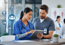 Stop Treating APPs Like Doctors: The Audience Pharma Keeps Underserving Nurse practitioner and physician assistant reviewing digital clinical information as part of an APP pharma marketing strategy.