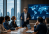 One Commercial Leader, Fewer Silos: Daiichi Sankyo’s Reorg Raises a Bigger Marketing Question Pharmaceutical commercial leadership team discussing a global pharma commercialization strategy in a corporate meeting.