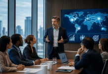 One Commercial Leader, Fewer Silos: Daiichi Sankyo’s Reorg Raises a Bigger Marketing Question Pharmaceutical commercial leadership team discussing a global pharma commercialization strategy in a corporate meeting.