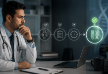The Biggest Commercial Bottleneck Happens Before the Test Is Ordered Physician considering a diagnostic pathway before ordering advanced biomarker and genomic testing