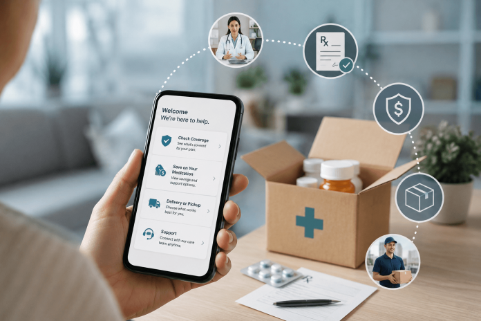 direct-to-patient-pharma-commercial-strategy Direct-to-patient pharma platform connecting prescription access, medication support, pharmacy fulfillment, and home delivery.