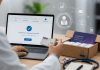 A Sample Request Isn’t Just a Sample Request Anymore Healthcare professional using a digital pharma e-sampling platform to request pharmaceutical product samples online.