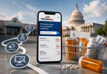 What Happens When the Government Enters the Pharma Customer Journey? TrumpRx pharma marketing concept showing prescription drug discovery, pricing, pharmacy access, and the federal government’s role in the patient journey.