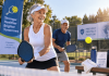 Pickleball, Vaccines, and Smarter Pharma Marketing Older adults playing pickleball, illustrating affinity-based pharma marketing that connects health and vaccine messaging with active lifestyles.