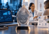 Pharma Just Created Awards for Data and Point of Care. That Says More Than Who Won Them. Pharma marketing trends represented by data analytics, point-of-care healthcare engagement, and pharmaceutical marketing awards.