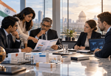 India Is Rethinking Pharma Promotion. Why Global Brands Should Pay Attention Pharmaceutical marketing and compliance executives reviewing promotional materials and regulatory policies in India amid growing scrutiny of pharma marketing practices.