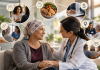 Cancer Support Is Usually Treated Like an Extra. This Campaign Says It’s Part of Care. Cancer patient receiving compassionate support from a healthcare professional, highlighting emotional care, nutrition, financial assistance, and patient navigation.